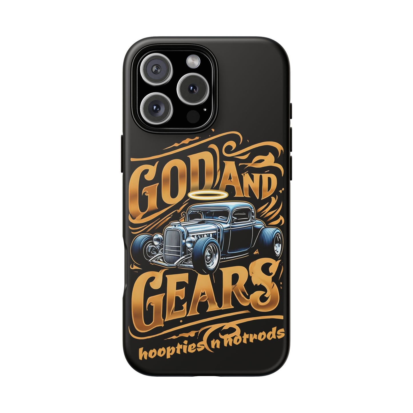 God And Gears Phone Case - Perfect Gift for Car Lovers, Gearheads, or Classic Car Enthusiasts, Birthday, Father's Day, Car Show, Christian Phone Case