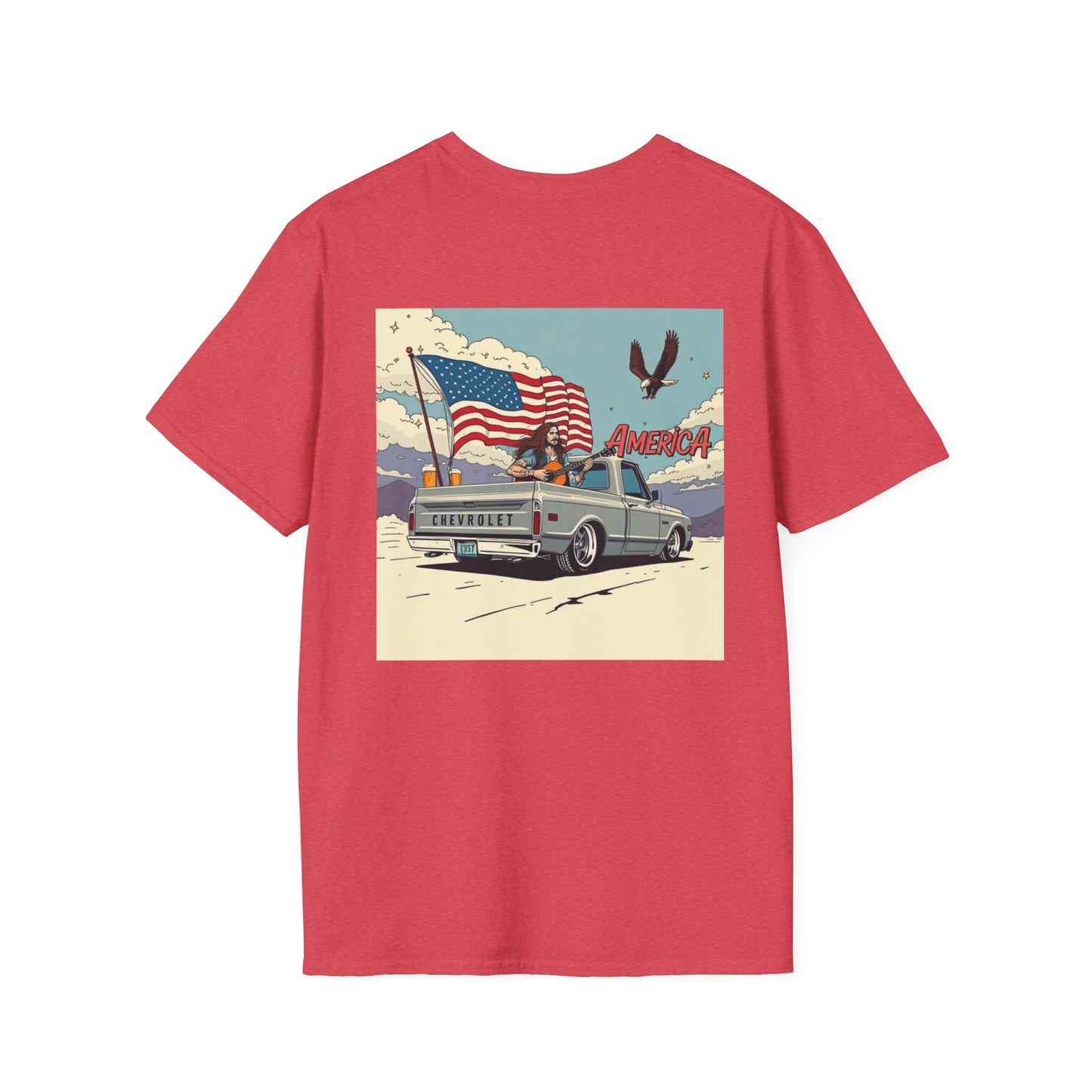 Vintage Patriotic T-Shirt for Freedom Lovers, USA Pride Tee, Casual Wear, Gift for Veterans, 4th of July, Americana Style
