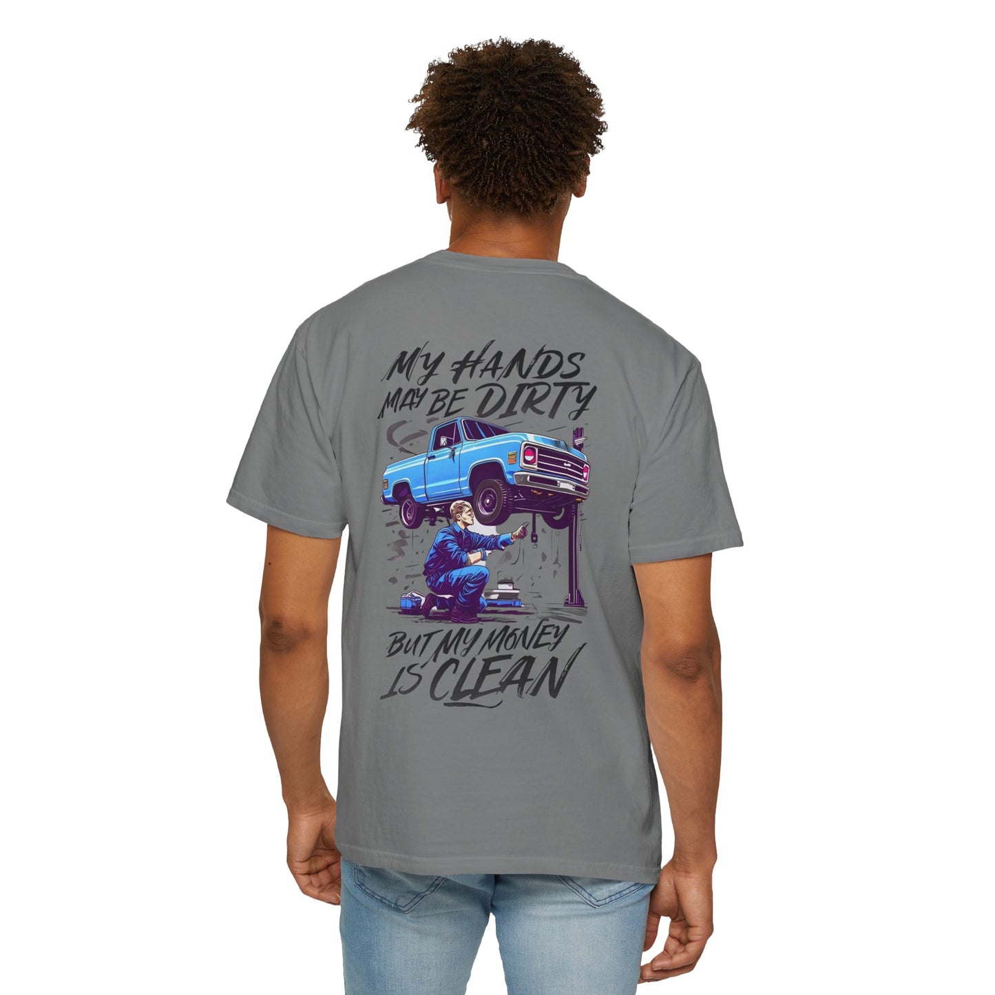 Vintage Style Mechanic T-Shirt - Unisex Garment-Dyed Tee, Automotive Gift, Fathers Day Present, DIY Enthusiast, Cool Graphic Top
