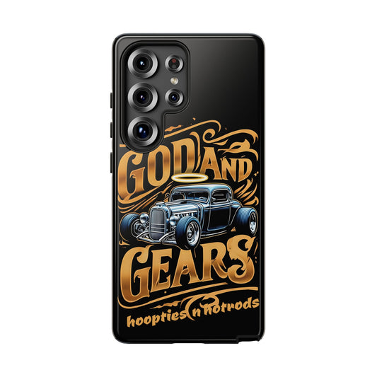 God And Gears Phone Case - Perfect Gift for Car Lovers, Gearheads, or Classic Car Enthusiasts, Birthday, Father's Day, Car Show, Christian Phone Case