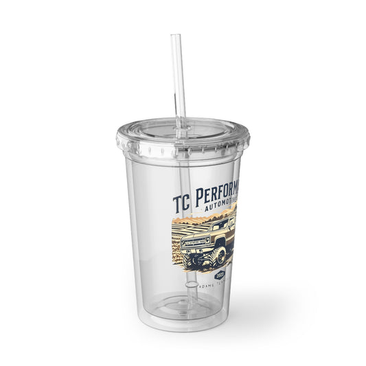 Suave Acrylic Cup, Clear Travel Mug, Reusable Drink Container, Cool Beverage Tumbler, Gift for Car Lovers, Summer Sipper