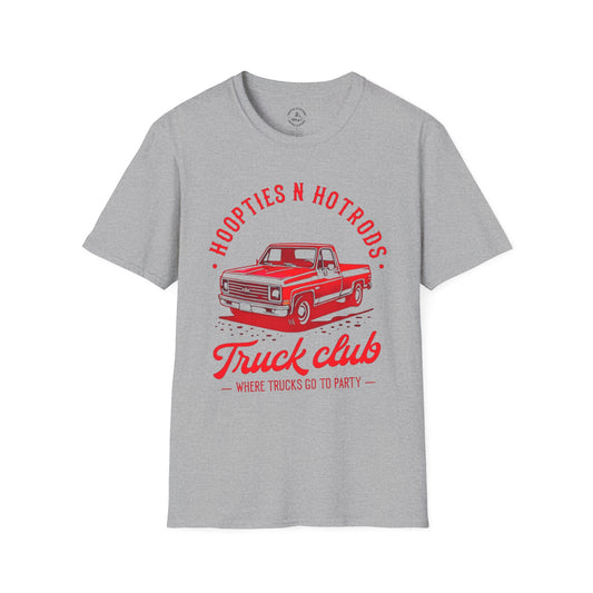 Where Trucks Go To Party Vintage Truck Club T-Shirt | Hoopties n Hotrods | Car Enthusiast Gift | Casual Wear | Truck Lover Shirt | Automotive Apparel