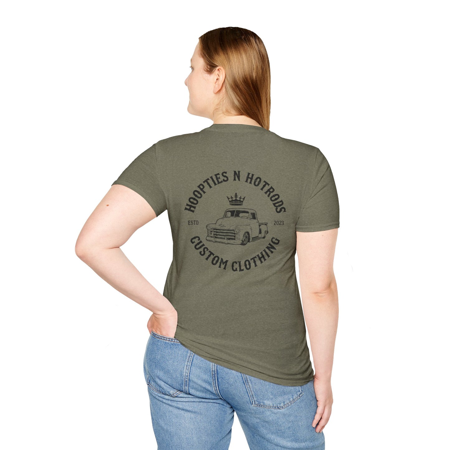 Hoopties N Hotrods Custom Clothing Logo, Softstyle Tee, Gift for Auto Lovers, Vintage Style Graphic Shirt, Unisex [...]